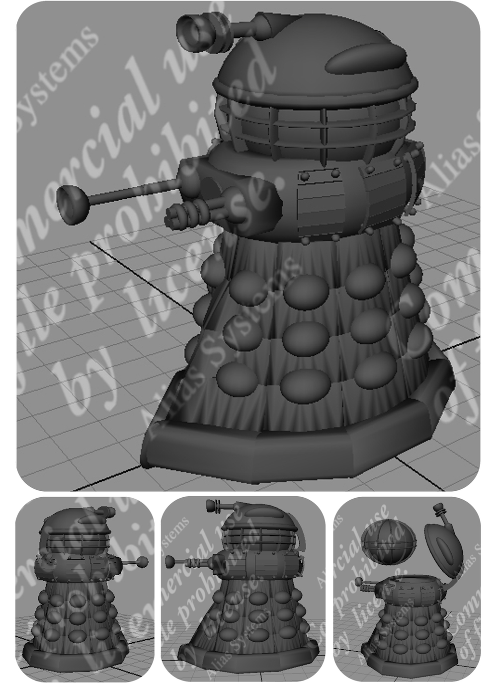 Modular digital Dalek (Doctor Who) design by Bruce Whistlecraft, Doktor A.