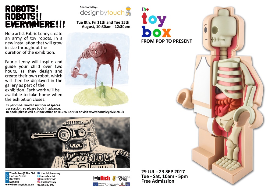 The Toy Box from pop to Present exhibition Barnsley UK