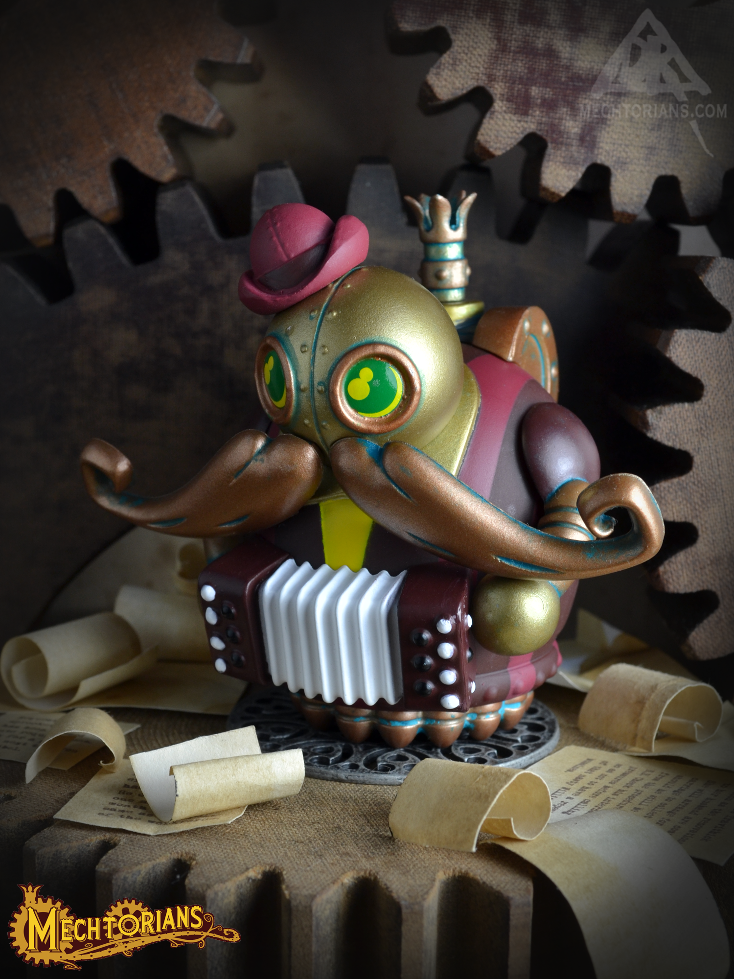 Doktor A's Mini Mechtorians vinyl figure Series 2 with Kidrobot. Maurice Jaques.