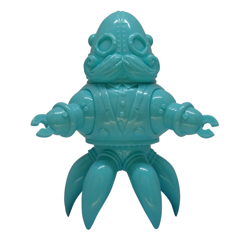 Thomas Nosuke Sofubi Robot Toy by Tomenosuke and Doktor A. Tiffany Blue edition.