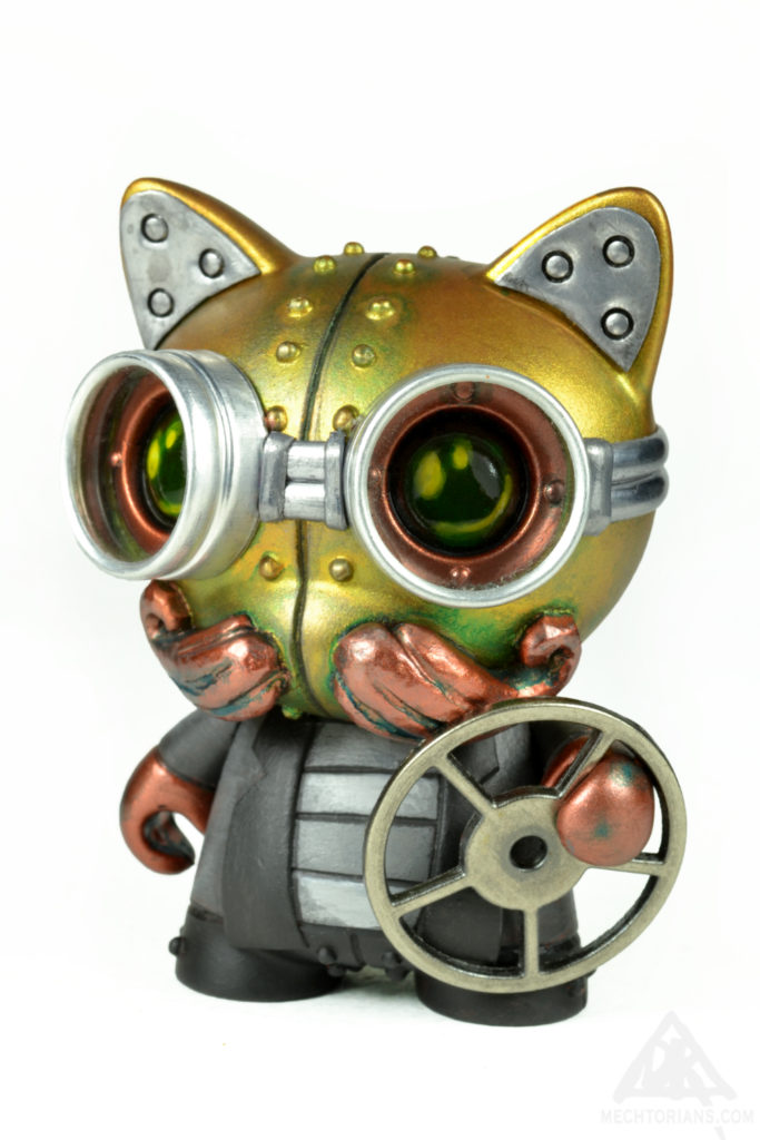 The Scrap Metal Merchant. Mechtorian Tricky custom by Doktor A (Bruce Whistlecraft). A Retro Futuristic, Steampunk robot toy.