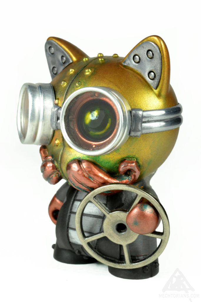 The Scrap Metal Merchant. Mechtorian Tricky custom by Doktor A (Bruce Whistlecraft). A Retro Futuristic, Steampunk robot toy.